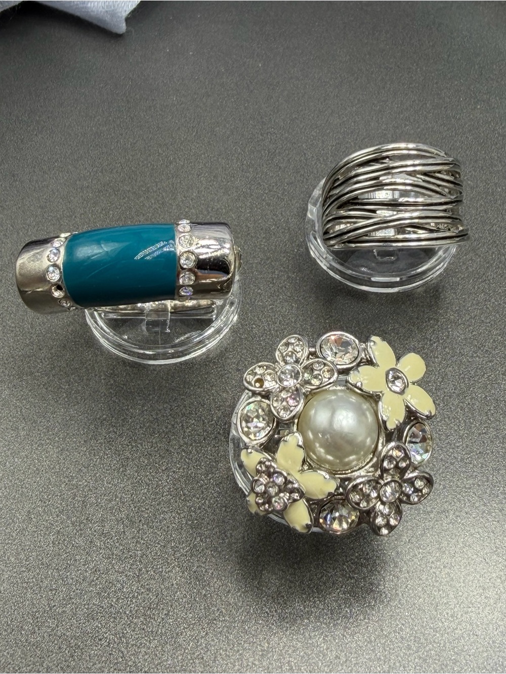 Three Lia Sophia Rings size 8  #432R